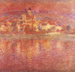 Claude Monet Vetheuil Setting Sun Norge oil painting art
